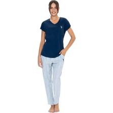 U.S. Polo Assn. Kadın Lacivert Pijama Takım 20019