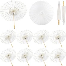 De Beers 10 Adet 40/60/80CM Beyaz Kağıt Şemsiye Şemsiye Kağıt Şemsiye Çin Japon Yağlı Kağıt Şemsiye Dekoratif Kendin Yap Boyama (Yurt Dışından)