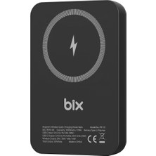 Bix PB112 15W Manyetik Kablosuz Şarj ve 20W Usb-C Hızlı Şarj Destekli 10.000MAH Magsafe ve Qi Uyumlu Mini Powerbank