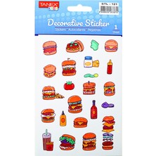 Tanex Kids Sticker Hamburger 23 Parça (STL-121)
