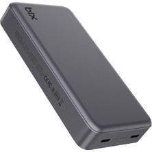 Bix PB205 20000MAH Pd 20W Çift Usb-C Portlu Hızlı Şarj Destekli Taşınabilir Metal Powerbank Koyu Gri