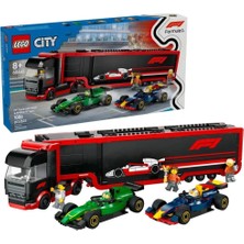 Nessiworld 60445 LEGO City F1 Tırı ve RB20 ve AMR24 1086 Parça +8 Yaş
