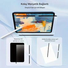 Gökmer Apple iPad Air 6 11 Inç 2024 Uyumlu Çıkarılabilir Manyetik Kağıt Ekran Koruyucu Sınırsız Kullanım
