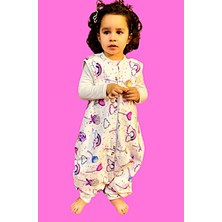 Mini Kiti Elyafsız Organik Kışlık Çift Kat %100 Pamuk Lolipop Kolsuz Uyku Tulumu