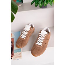 Sy Leather Lizbon Model Hakiki Deri Toprak Süet Bağcıklı Günlük Kadın Sneakers