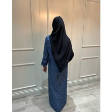 Tekstil Marketi Fermuarlı Kot Desen Ferace