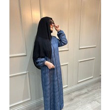 Tekstil Marketi Fermuarlı Kot Desen Ferace