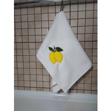 Butik Limon Nakış Işlemeli 2li Mutfak Havlusu Seti