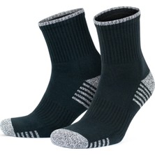 Gowith 2'li Penye Pamuklu Taban Altı Havlulu Dikişsiz Renkli Fitilli Kadın ve Erkek Spor Çorabı 3502