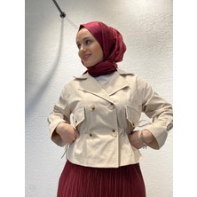 Lıne Kısa Trenç Krem