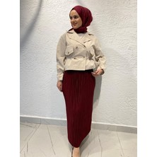 Lıne Kısa Trenç Krem