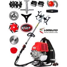 Lombard Italia 643 Plus Vtec 10 In 1 Sırt Tipi Ot Çim Biçme Tırpanı + Toprak Eşeleme+ Akrobat Çapa Aparatı