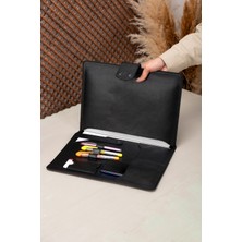 Dk Leather Kahverengi Pu Deri Laptop Macbook Laptop Organizeri 13, 13.3, 13.6 Inch M1 M2 M3 Laptop Pro Air Organizer Kılıf Evrak Çantası