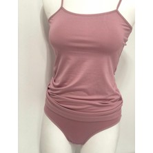Trend Dress Kadın Pamuklu Likralı Ip Askı Atlet Yüksek Bel Külot Takım(3lü Pkt)