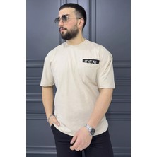 Erkek Tek Cepli Bisiklet Yaka Baskılı Tişört P-00015045