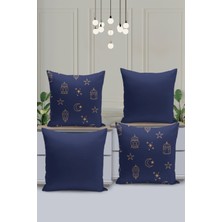 Filamente 4'lü Kırlent Kılıf Seti Ramazan - Ramadan Desenli Çift Taraflı Dijital Baskılı