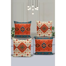 Filamente 4'lü Kırlent Kılıf Seti Ramazan - Ramadan Desenli Çift Taraflı Dijital Baskılı