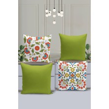 Filamente 4'lü Kırlent Kılıf Seti Ramazan - Ramadan Desenli Çift Taraflı Dijital Baskılı