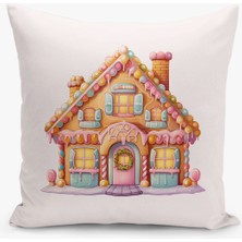 Filamente Çift Taraflı Yılbaşı Cristmas Desenli Dijital Baskı Kırlent Kılıfı