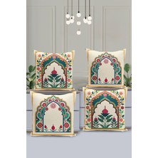 Filamente 4'lü Kırlent Kılıf Seti Ramazan - Ramadan Desenli Çift Taraflı Dijital Baskılı