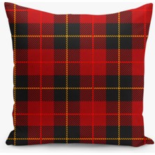 Filamente Çift Taraflı Yılbaşı Cristmas Desenli Dijital Baskı Kırlent Kılıfı