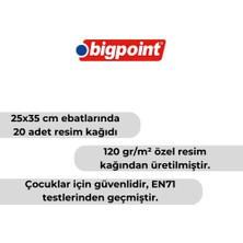 Bigpoint | Resim Kağıdı 25X35 cm 20'li – 120 Gr/m² Özel Üretim Çizim Kağıdı