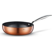 Brioni Copperfield 28 cm Yanmaz Yapışmaz İndüksiyonlu Seramik Kızartma Tavası