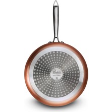 Brioni Copperfield 28 cm Yanmaz Yapışmaz İndüksiyonlu Seramik Kızartma Tavası