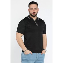 Erkek Yarım Fermuarlı Polo Yaka Triko Tişört P-00015205