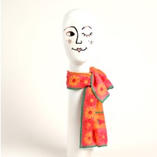 Zsa Zsa Zsu Pera Dijital Baskılı %100 Yün Fular 90x90 Cm Renkli