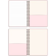 Matt Notebook A5 15X21 cm Spiralli Lastikli Çizgili Tarihsiz Not Defteri Çilek