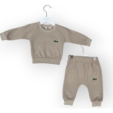 Baby Marka Waffle Kumaş Lakost Desen Baskılı Ikili Takım Unisex 6-24 Ay