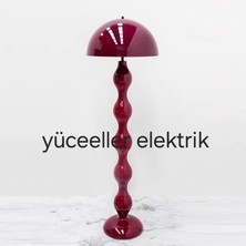 Yüceeller Modern Dekortaif Lambader Bordo