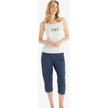 Kadın Pijama Takımı 51843 - Krem