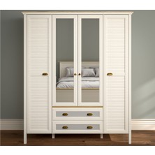 Atlantis 4 Kapılı Gardrop - Raflı
