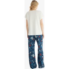 Kadın Pijama Takımı 51850 - Krem