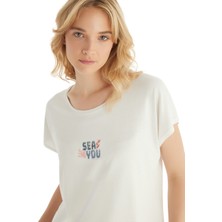 Kadın Pijama Takımı 51850 - Krem
