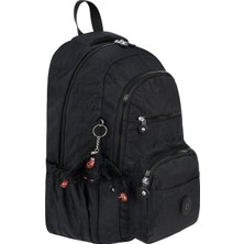 Niss Store Unisex Maymuncuk Hediyeli Suya Dayanıklı Krinkıl Günlük Sırt Çantası ve Okul Çantası