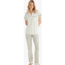 Kadın Pijama Takımı 51857 - Puantiye Baskılı