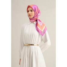 Armine Geometrik Desenli Saf İpek Twill Eşarp 9313D 57