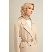 Armine Soyut Desenli Saf İpek Twill Eşarp 9350 13