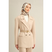 Armine Çiçek Desenli Saf İpek Twill Eşarp 9312D 01