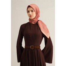 Armine Klasik Desenli Saf İpek Twill Eşarp 9319D 07
