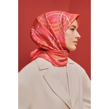 Armine Klasik Desenli Saf İpek Twill Eşarp 9333D 38