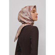 Armine Soyut Desenli Saf İpek Twill Eşarp 9339D 58