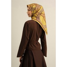 Armine Klasik Desenli Saf İpek Twill Eşarp 9333D 56
