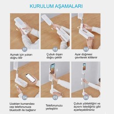 Etabel  Çok Fonksiyonlu LED Işıklı 360 Derece Kumandalı Canlı Yayın Braketi Selfie Telefon Standı