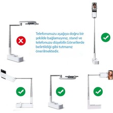 Etabel  Çok Fonksiyonlu LED Işıklı 360 Derece Kumandalı Canlı Yayın Braketi Selfie Telefon Standı