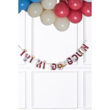 Pekshop Sirk Iyi Ki Doğdun Banner Sirk Tema Doğum Günü Duvar Süsü