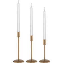 Ag Light Design 3'lü Üçlü Eskitme Şamdan Mumluk Dekoratif Ev Dekorasyon Paslanmaz